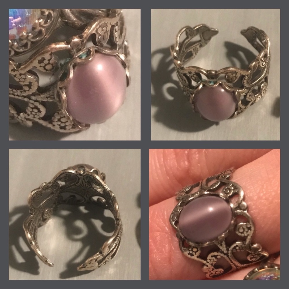 Adorable purple moonstone Etsy ring!
